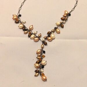Multicolor pearl bead necklace handmade